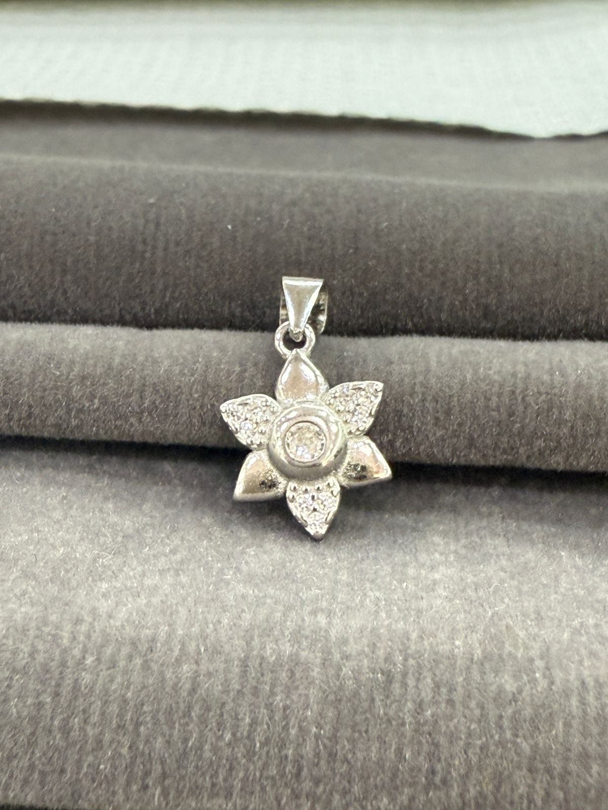 92.5 Silver Lotus Flower Fancy pendant